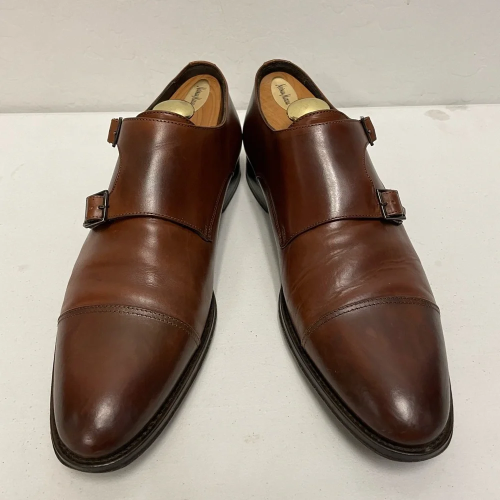 To‎ Boot New York Made in Italy Grant Double Monkstrap in Brown Size 9 D $399
